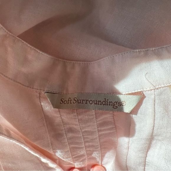 Soft surroundings ramie & cotton blend light pink tunic/ dress - Picture 4 of 11